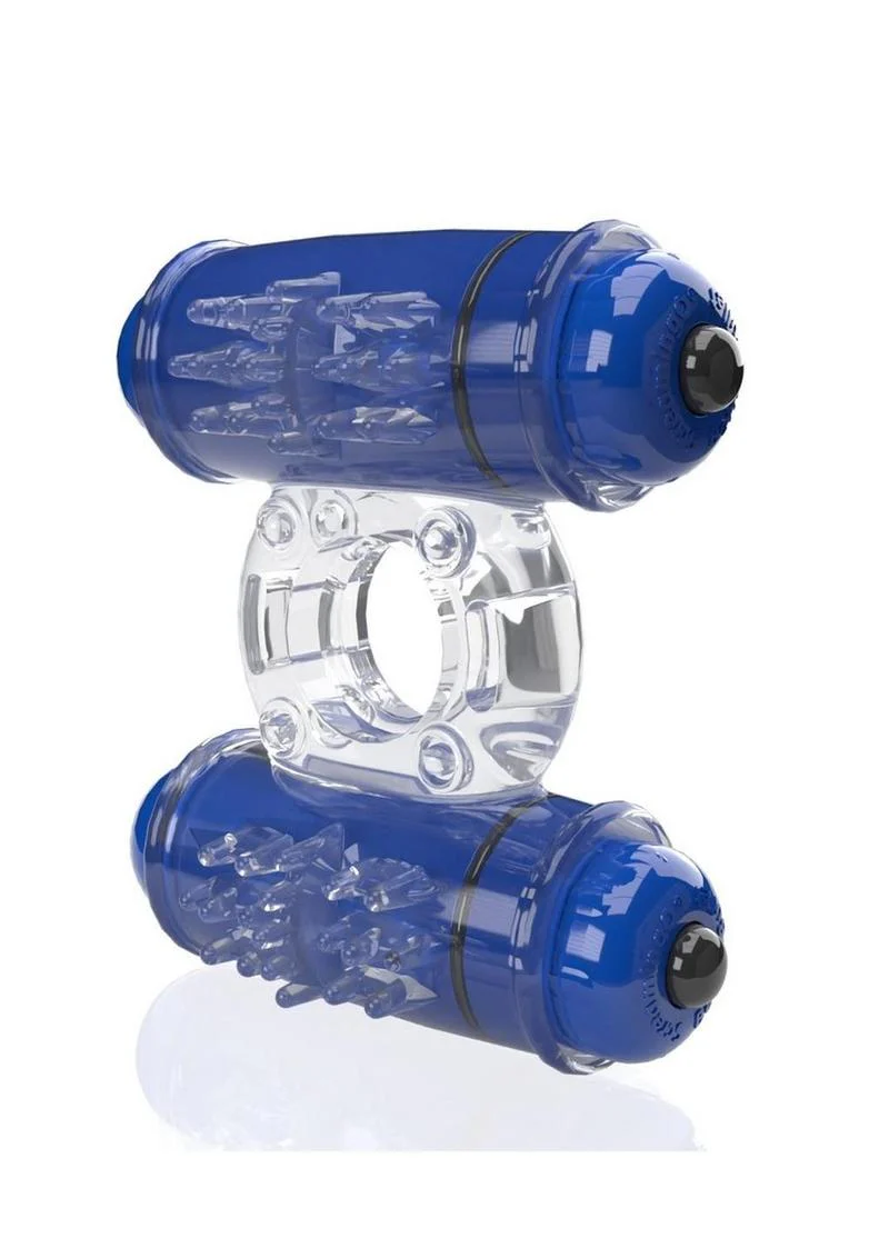 4T Double Wammy Silicone Dual Vibrating Couples Cock Ring - Image 11
