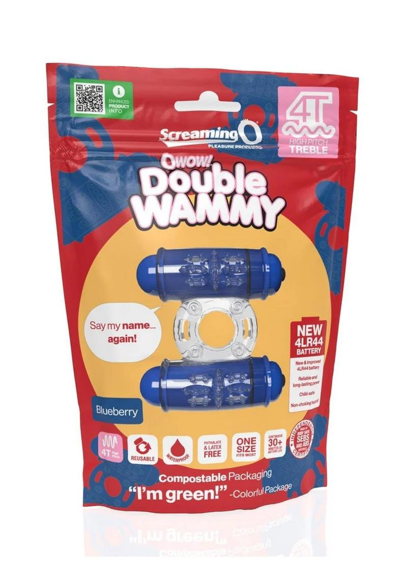 4T Double Wammy Silicone Dual Vibrating Couples Cock Ring - Image 16