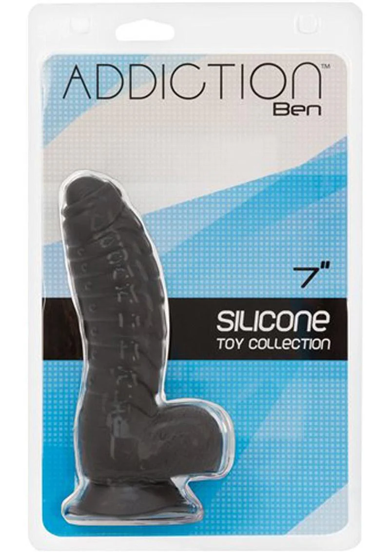 Addiction Toy Collection Ben Silicone Dildo with Balls - Image 4