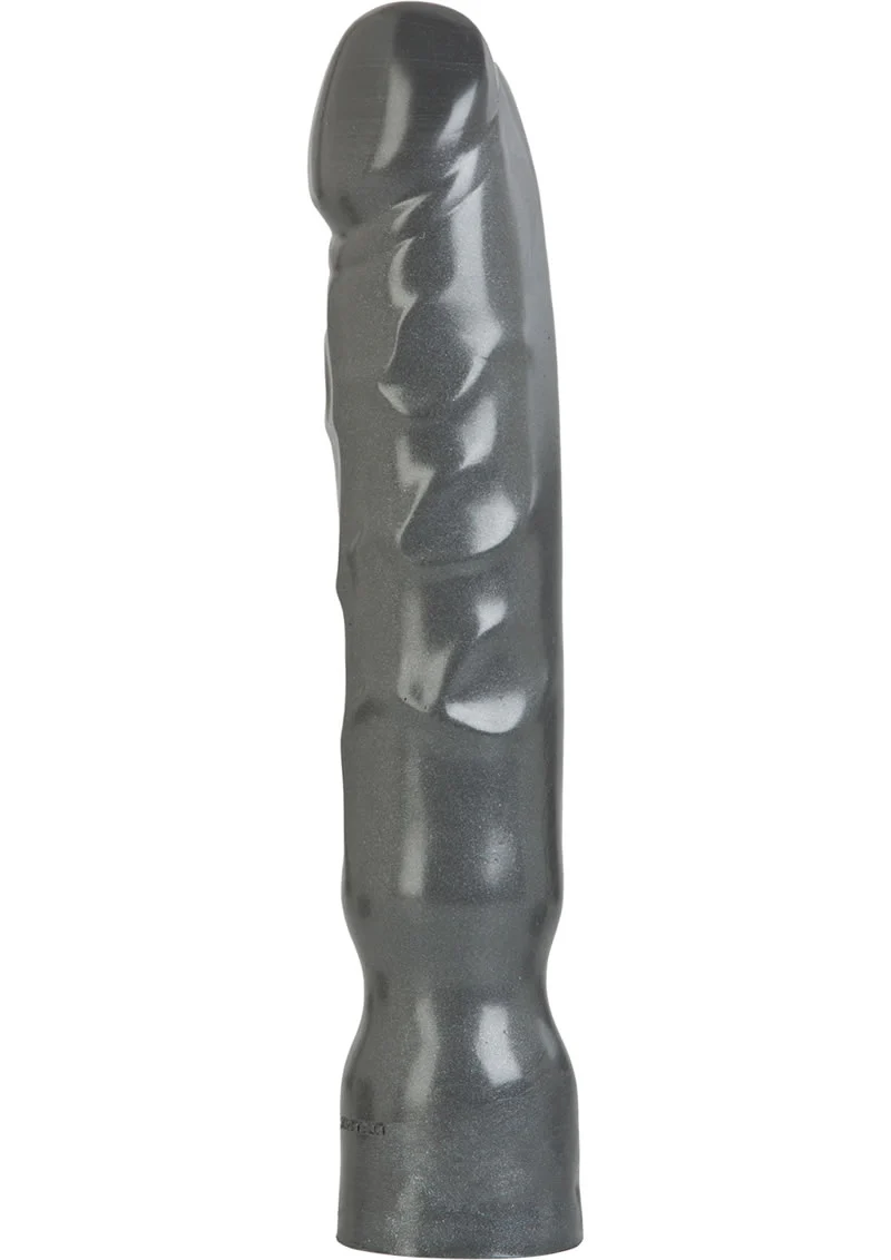 American Bombshell Big Boy Dildo Textured Gunmetal Fantasy Toy