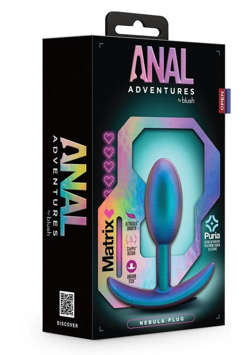 Anal Adventures Matrix Nebula Plug Silicone Anal Plug in Lunar Blue - Image 4
