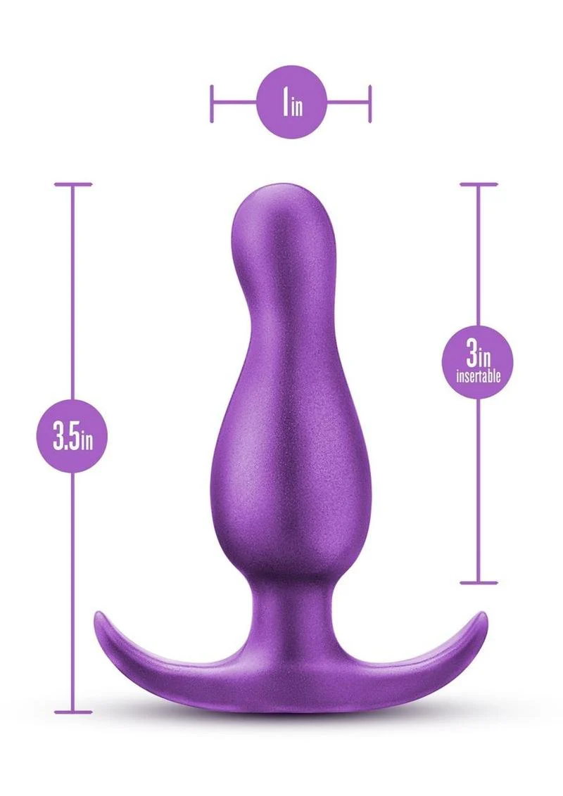 Anal Adventures Matrix Quantum Silicone Anal Plug in Galactic Purple - Image 3