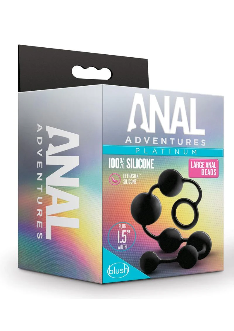 Anal Adventures Platinum Large Anal Beads - Image 4