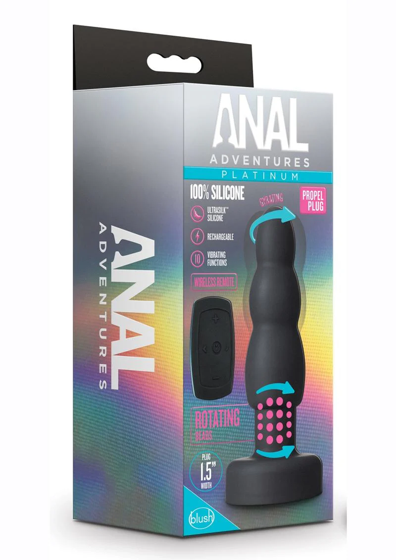 Anal Adventures Platinum Propel Rotating Vibrating Plug - Image 4