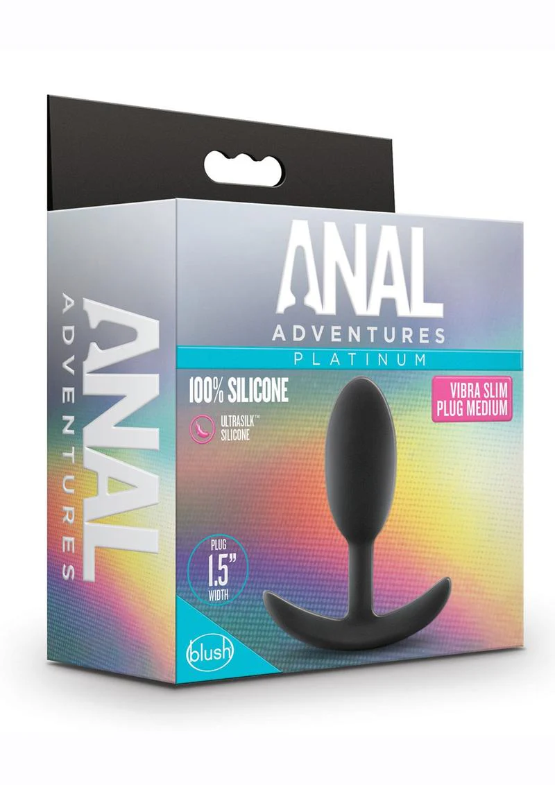 Anal Adventures Platinum Vibra Slim Plug Medium - Image 3