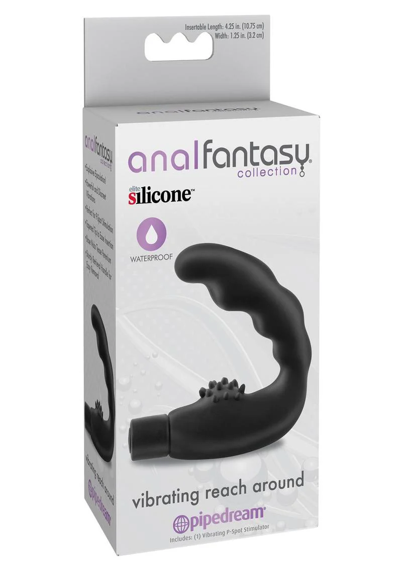 Anal Fantasy Collection Vibrating Reach Around Silicone Massager - Image 3