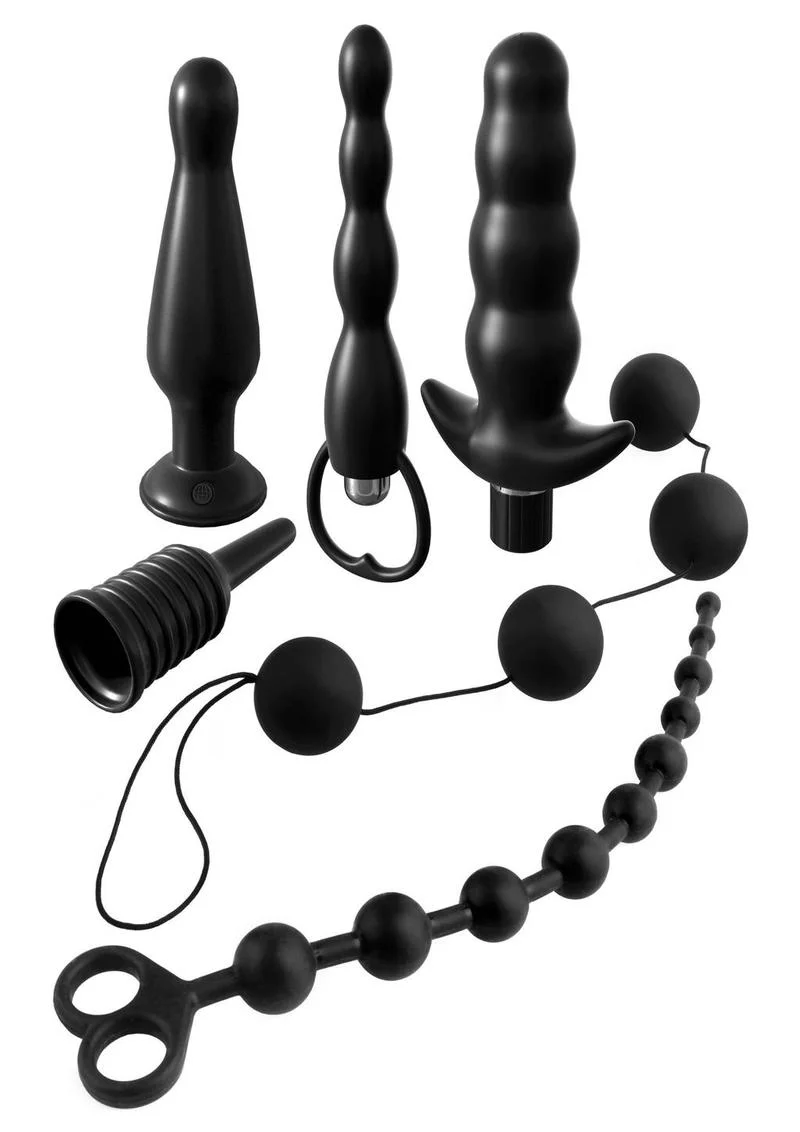 Anal Fantasy Deluxe Silicone Fantasy Kit with Butt Plugs And Beads