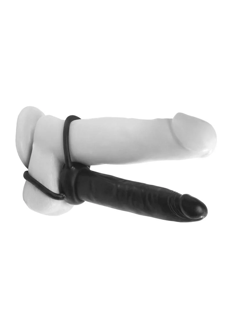 Anal Fantasy Double Trouble Strap-On Dildo with Cock Ring