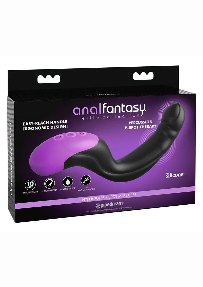 Anal Fantasy Elite Hyper-Pulse Rechargeable Silicone P-Spot Massager - Image 4