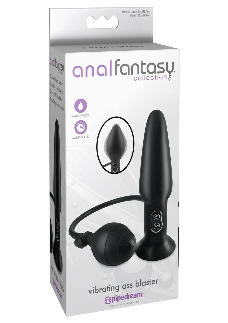 Anal Fantasy Vibrating Ass Blaster Inflatable Waterproof Butt Plug - Image 3