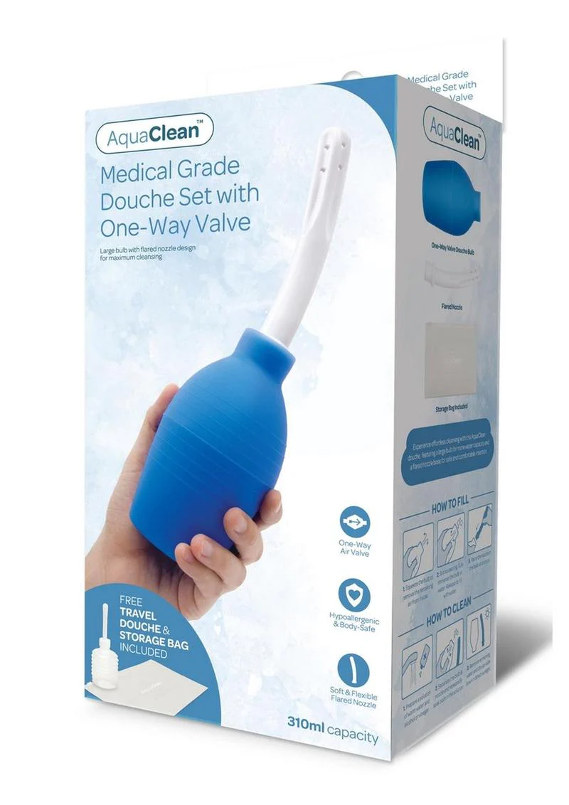 AquaClean 310ml Medical Grade Douche Set with One Way Valve - Image 4