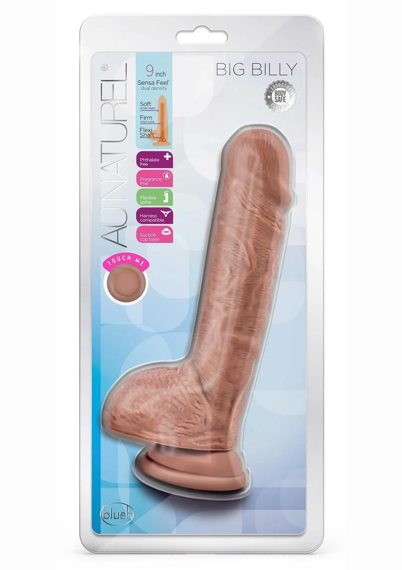 Au Naturel Big Billy Dual Density Dildo with Balls - Image 4