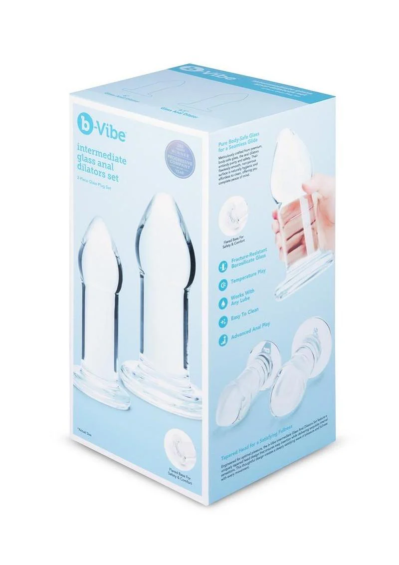 b-Vibe Intermediate Glass Anal Dilators Set - Image 4