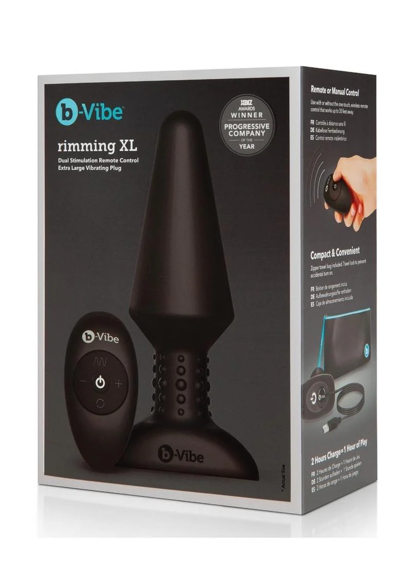 b Vibe Rimming Silicone Anal Plug With Remote Control - Image 4