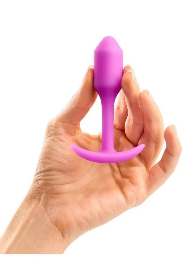 b Vibe Snug Plug 1 Weighted Silicone Butt Plug - Image 3