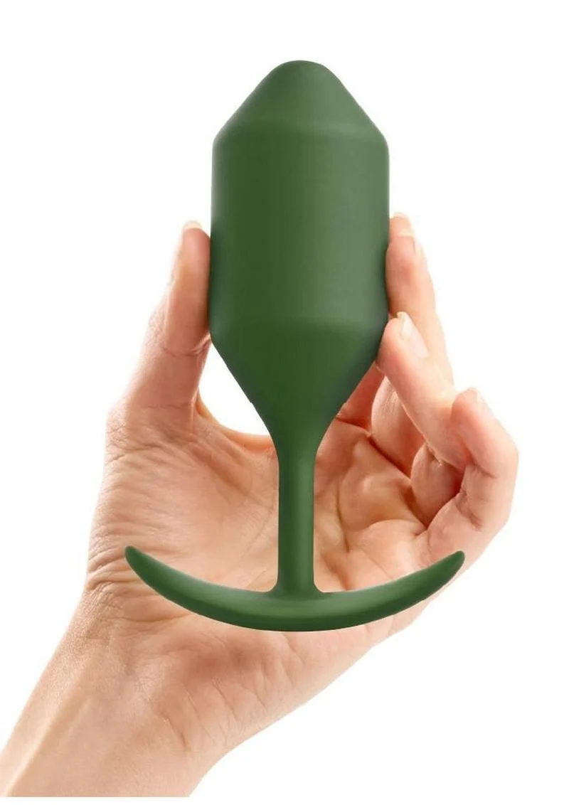 b Vibe Snug Plug 4 Weighted Silicone Anal Plug - Image 9