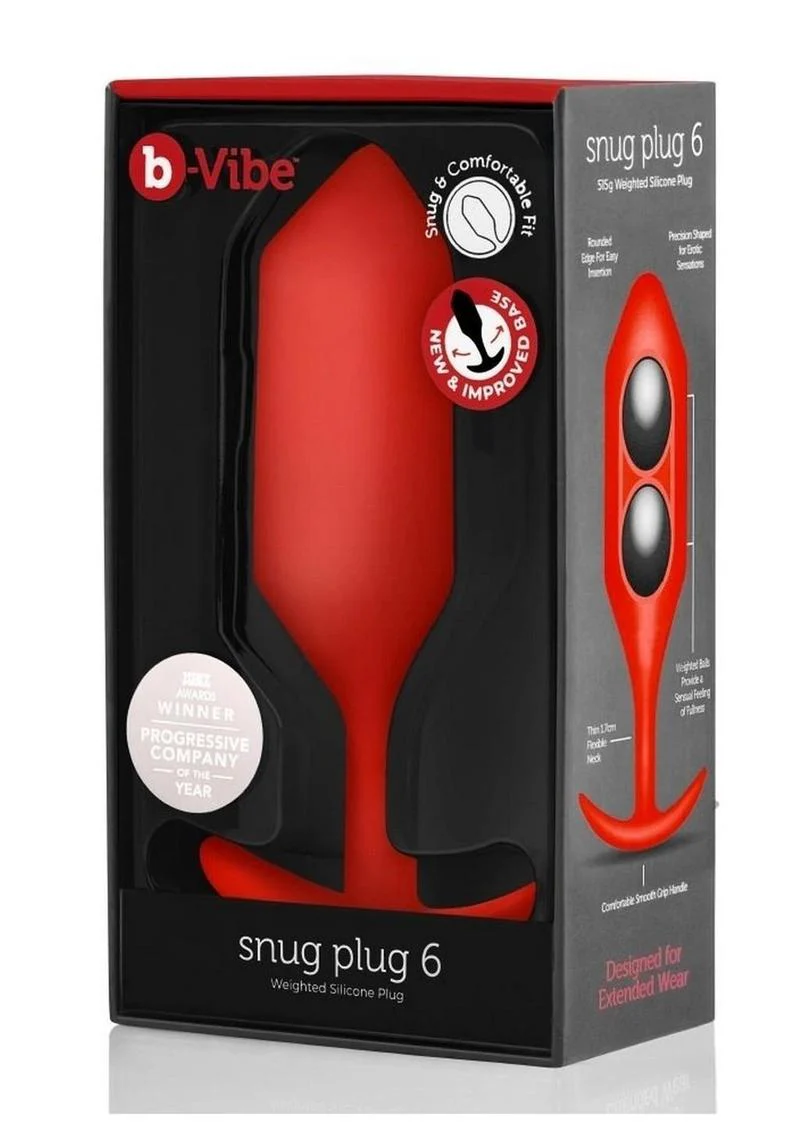 b Vibe Snug Plug 6 Weighted Butt Anal Plug - Image 4
