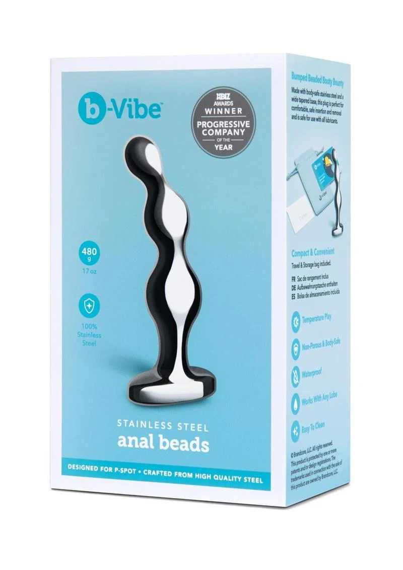 B-Vibe Stainless Steel Anal Beads - Image 4