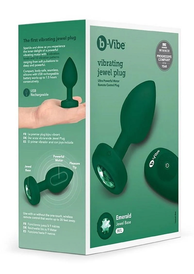 B-Vibe Vibrating Jewel Plug With Ultra Powerful Remote Control Motor - Image 15