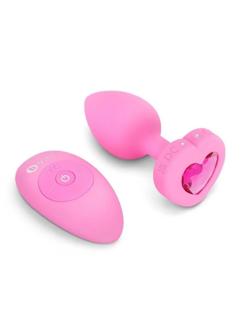 B-Vibe Vibrating Remote Control Heart Plug