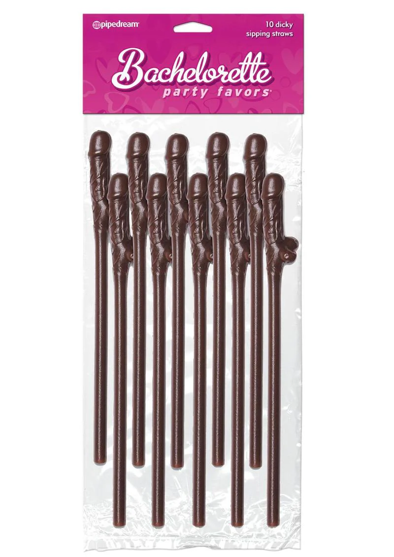 Bachelorette Glow in the Dark Dicky Sipping Straws - Image 7