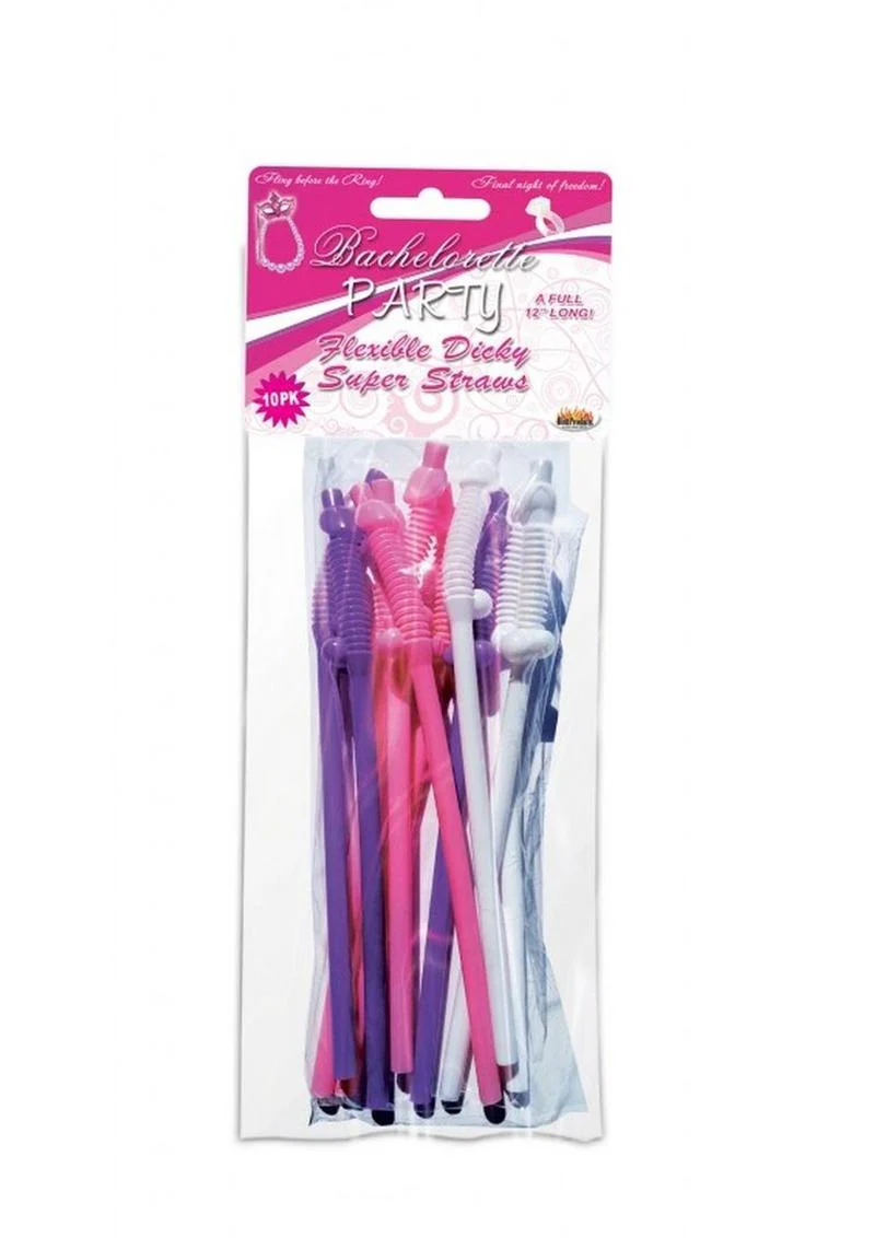 Bachelorette Party Flexible Dicky Super Straws - Image 2