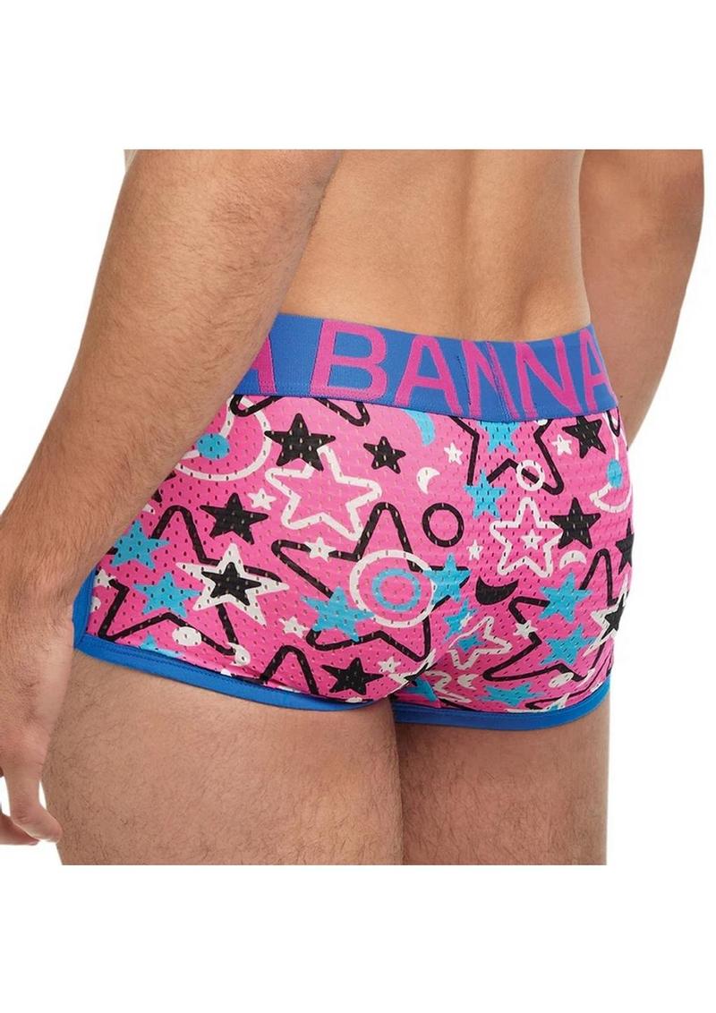 Banana Cabana Sport Trunk Mix Vibrant Stretch Trunks for Men - Image 2
