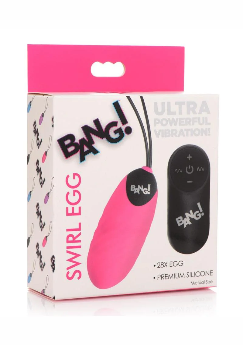 Bang! 28X Swirl Silicone Egg With Remote Control Vibrators - Image 4