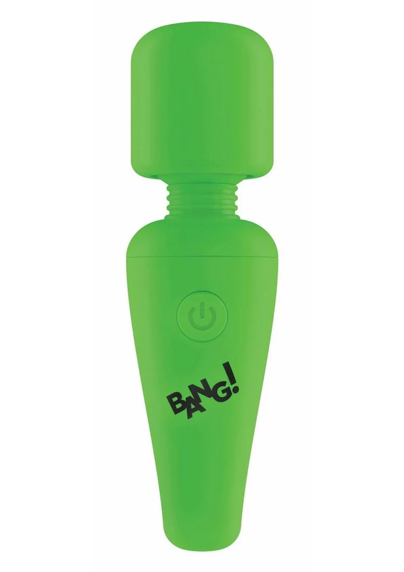 Bang! Glow in the Dark Mini Wand Rechargeable Silicone Vibrator - Image 2