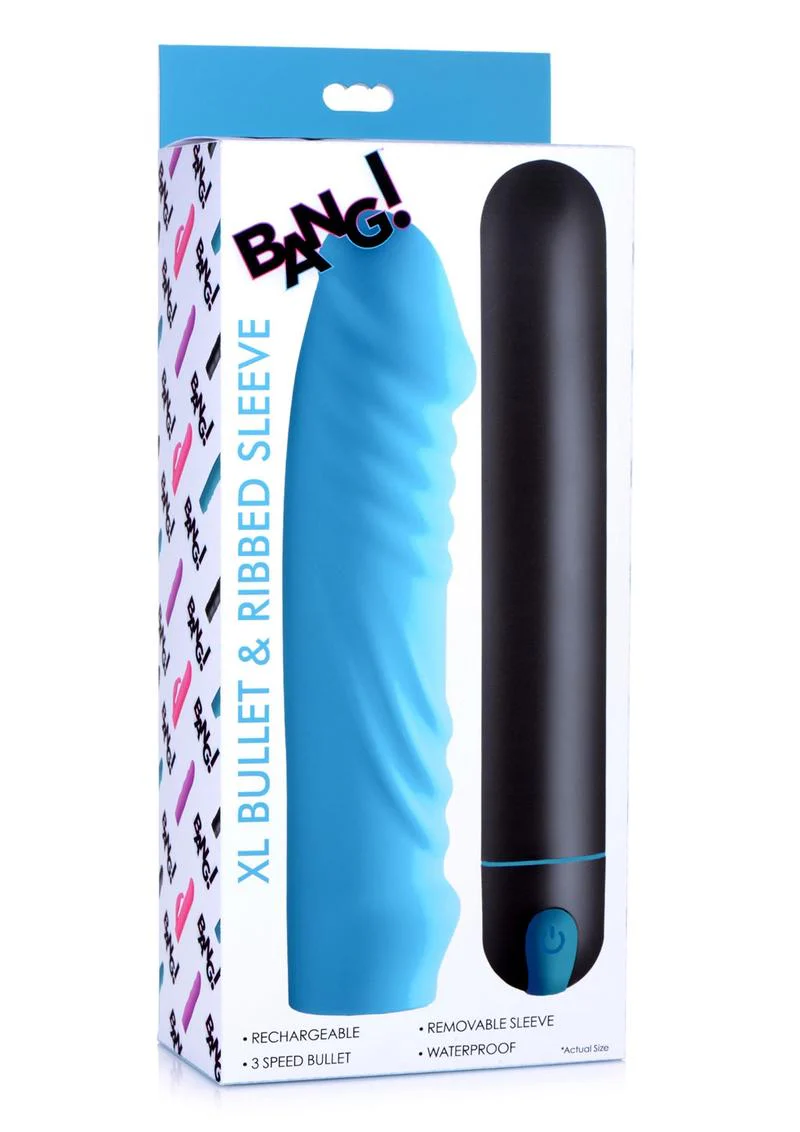 Bang! XL Bullet and Ribbed Rechargeable Sleeve - Image 4