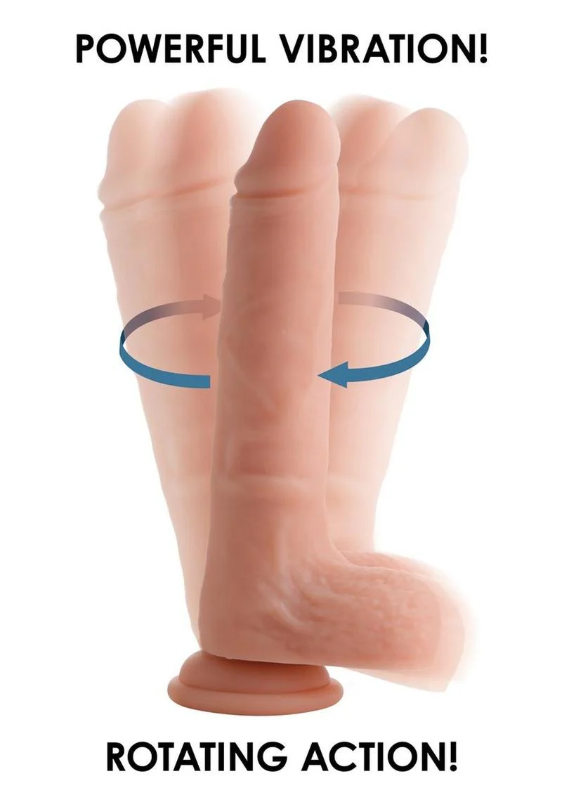 Big Shot Remote Controlled Vibrating and Rotating Silicone Dildo - Image 2
