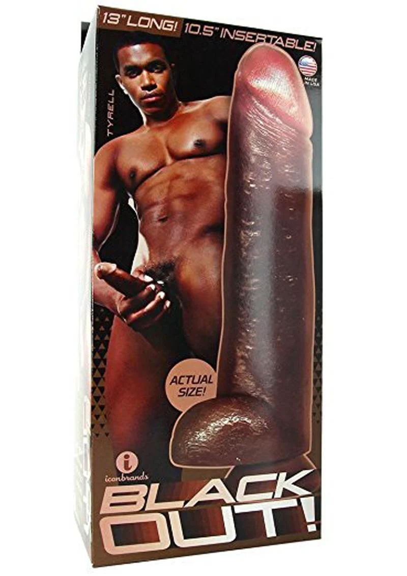 Blackout Realistic Cock Dildo 13 Inch Long 10.5 Inch Insertable - Image 3