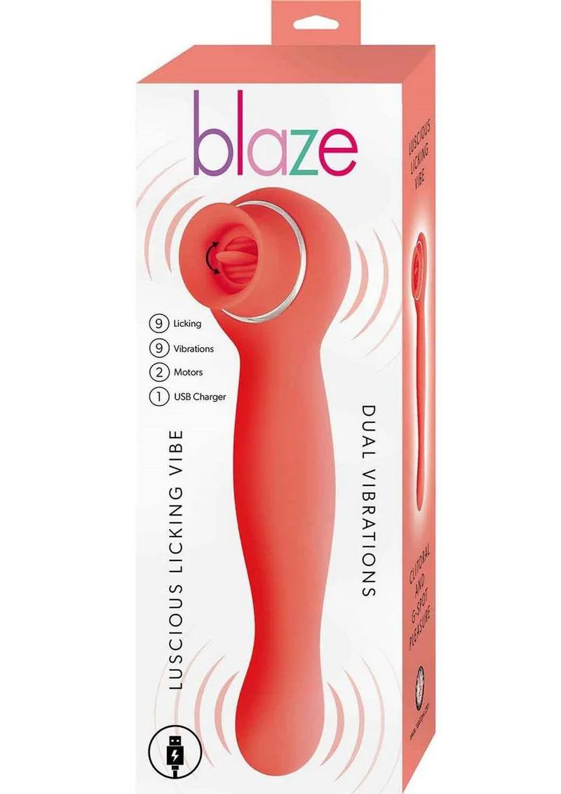 Blaze Luscious Licker Rechargeable Silicone Dual-End Vibrator - Image 8