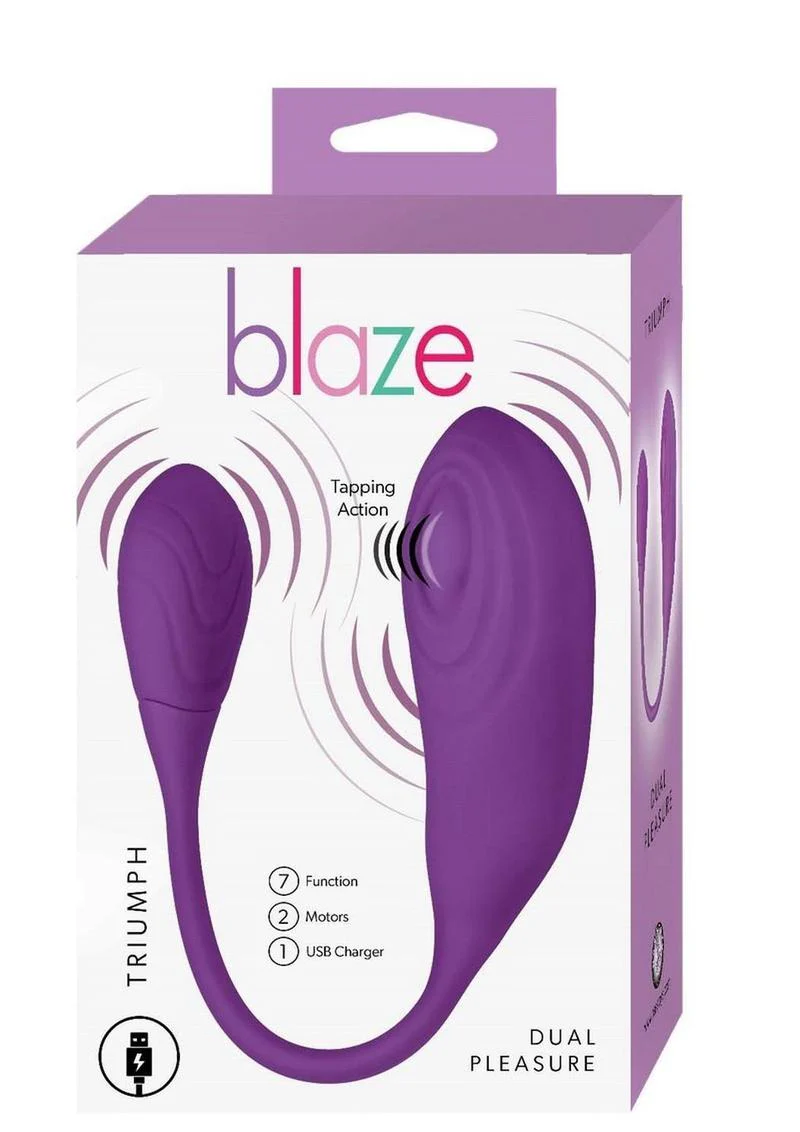 Blaze Triumph Rechargeable Silicone Dual Vibrator - Image 7