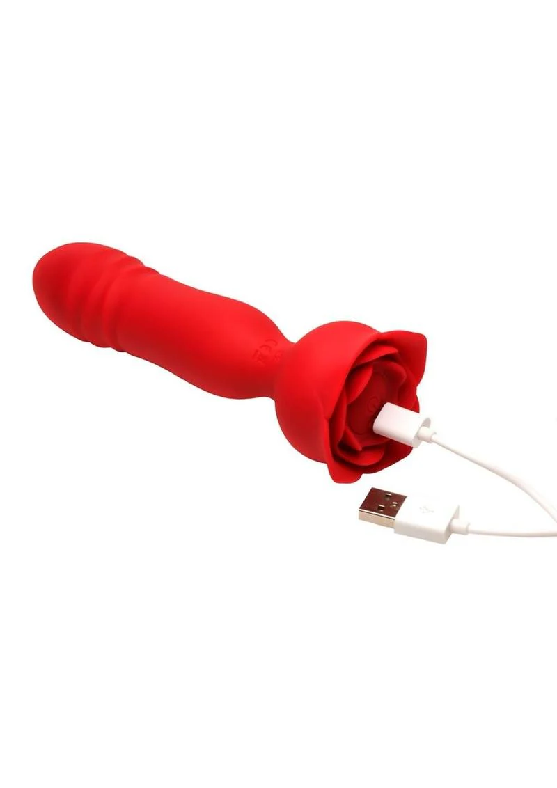 Bloomgasm Rose Delight Recharge Silicone Thrusting Vibrator - Image 2