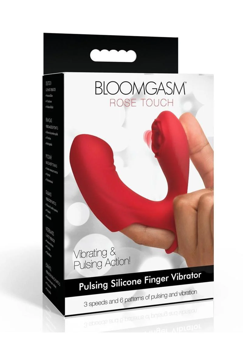 Bloomgasm Rose Touch Pulsing Silicone Finger Vibrator - Image 4