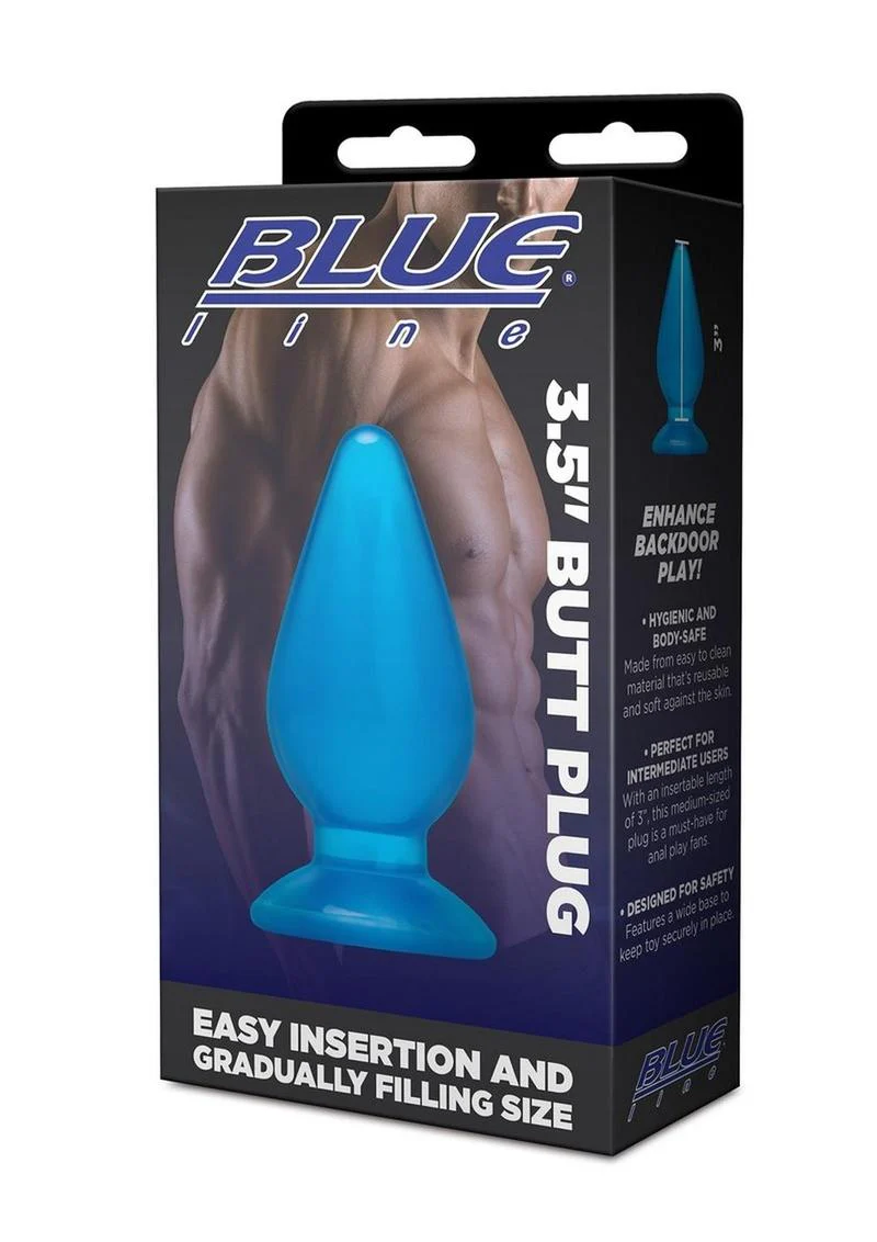 Blue Line Butt Plug Blue Easy Insertion And Gradual Fill - Image 3