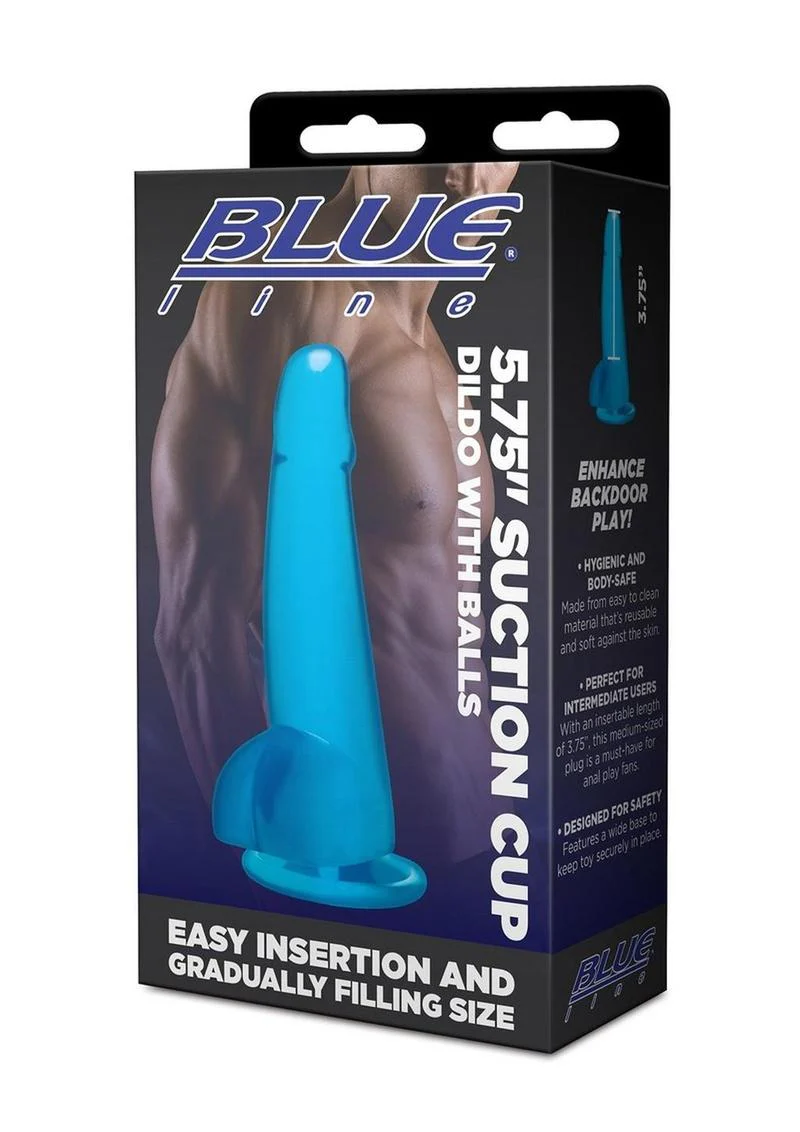 Blue Line Suction Cup Dildo - Image 3