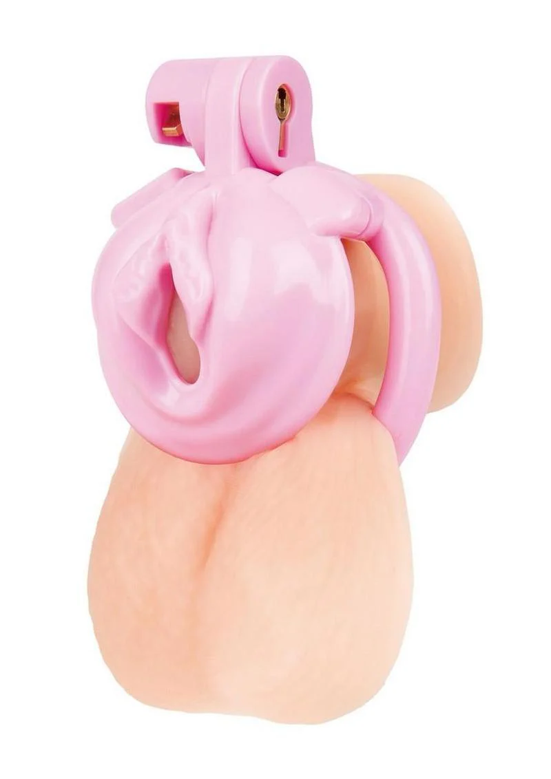BlueLine Bitchboy Degrading Mini Chastity Cage
