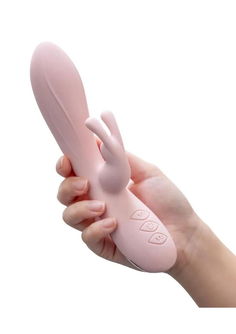 Blush Morgan Rechargeable Silicone Rabbit Vibrator - Image 3