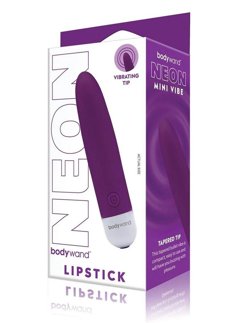 Bodywand Neon Lipstick Rechargeable Silicone Mini Vibrator - Image 3