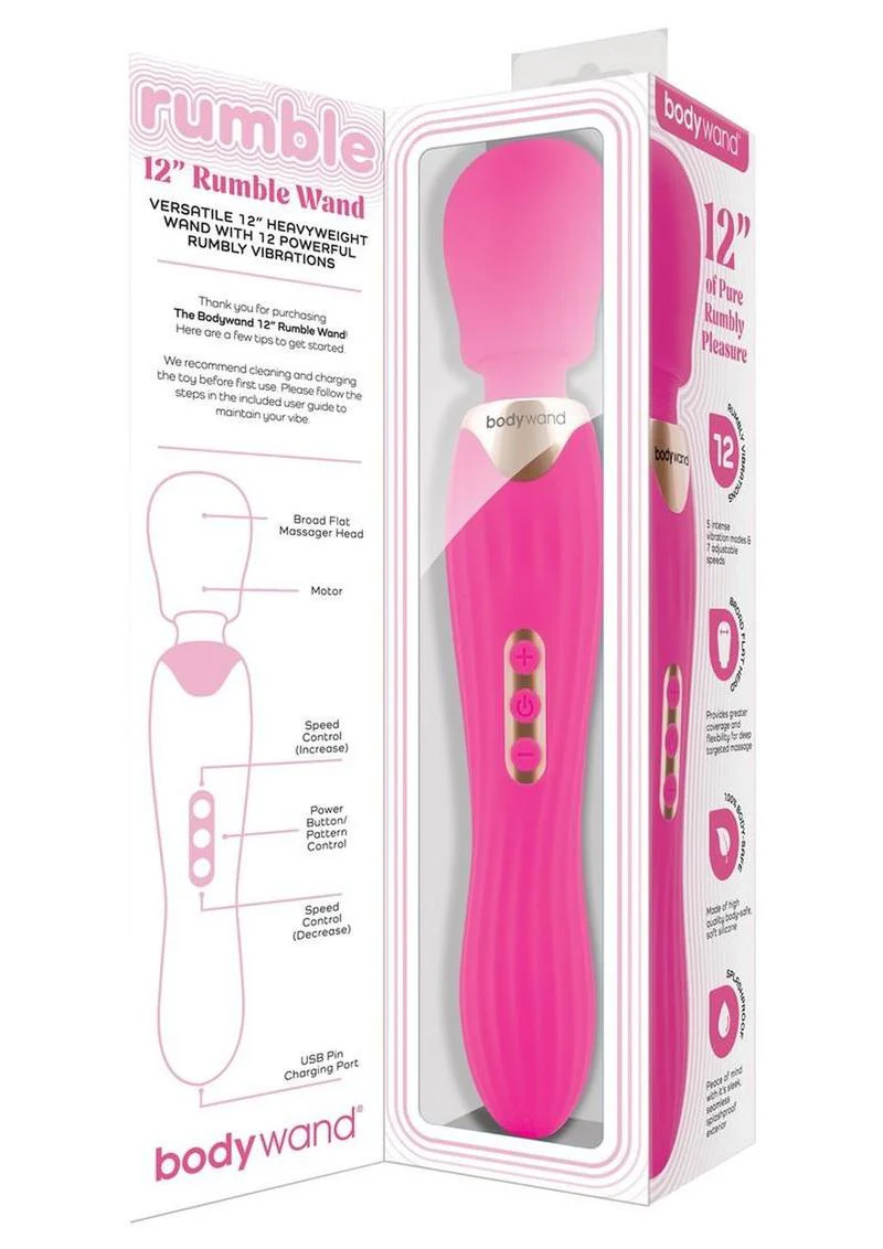 BodyWand Rumble Rechargeable Wand With Ergonomic Design - Image 4