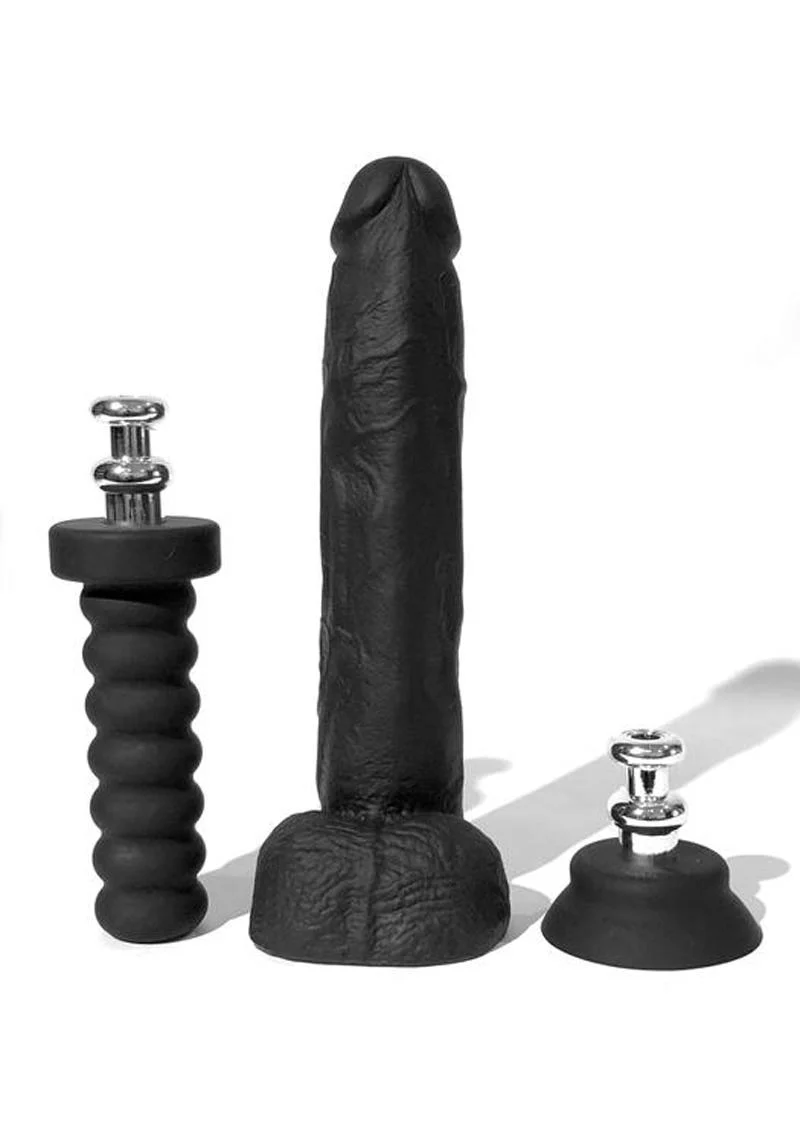 Boneyard 100% Silicone Tool Kit Dildo with Compatible Attachments