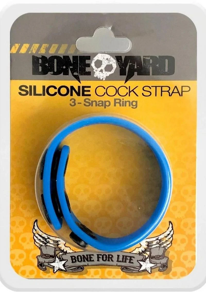 Boneyard Silicone Cock Strap 3-Snap Adjustable Ring - Image 7