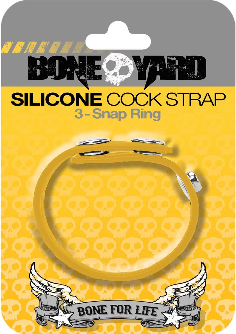 Boneyard Silicone Cock Strap 3-Snap Adjustable Ring - Image 8