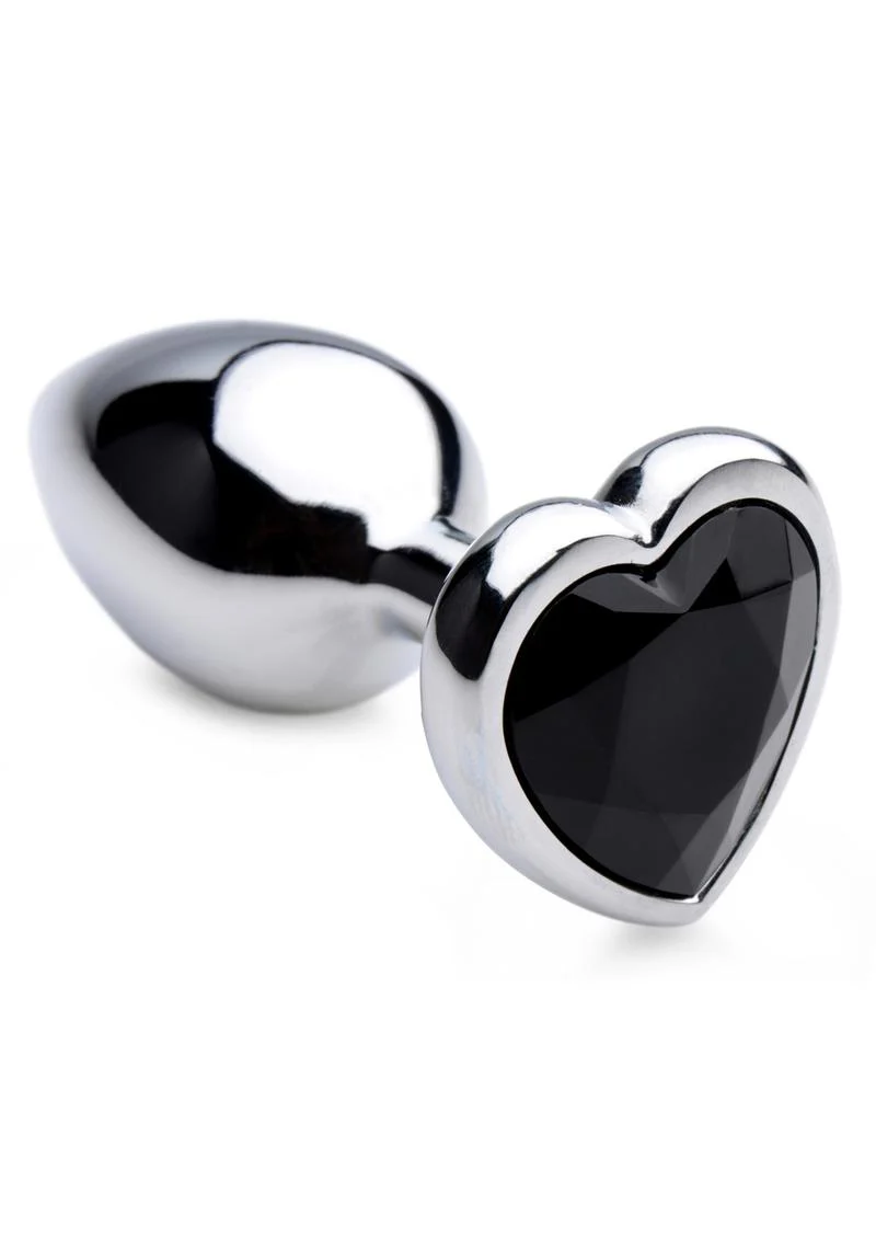Booty Sparks Black Heart Gem Large Anal Plug