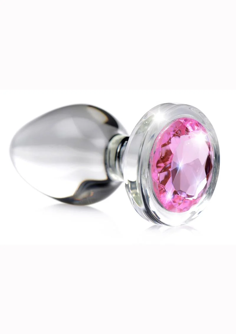 Booty Sparks Pink Gem Glass Medium Anal Plug For Pleasure - Image 5