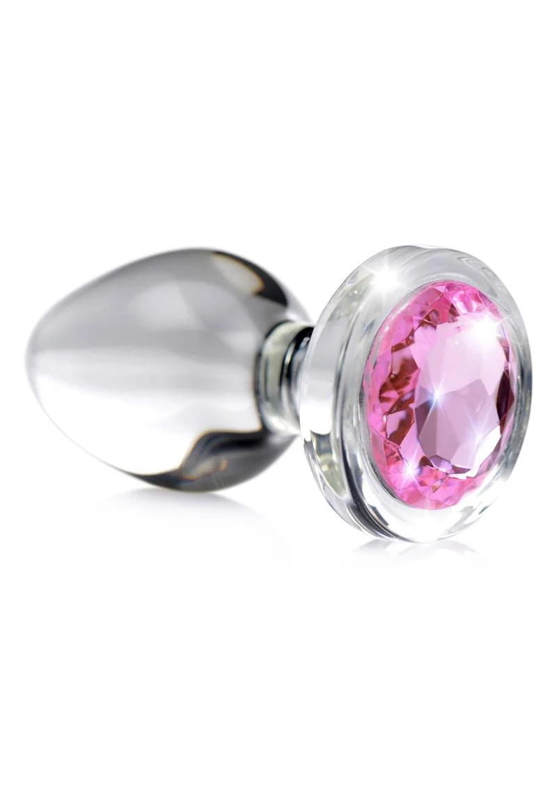 Booty Sparks Pink Gem Glass Medium Anal Plug For Pleasure - Image 8