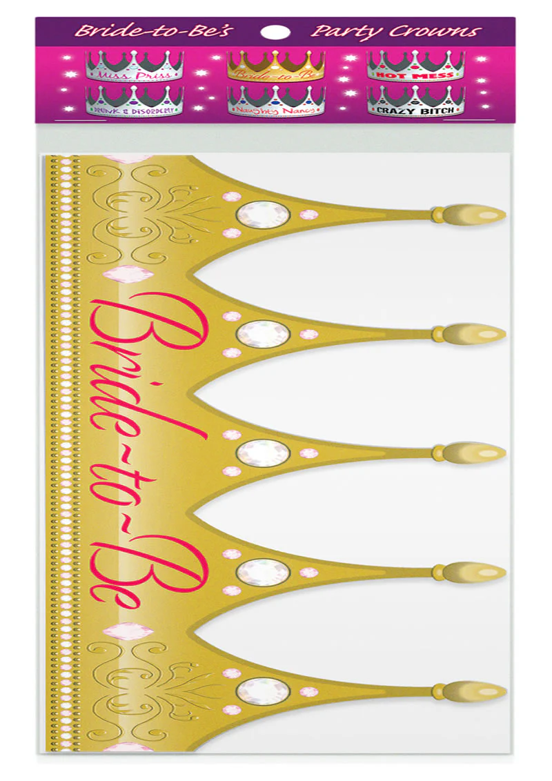 Bride-to-Be Party Crowns 6 per Pack for Bachelorette Parties - Image 2