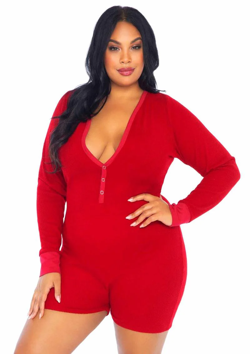 Brushed Rib Romper with Cheeky Snap Closure - Image 14